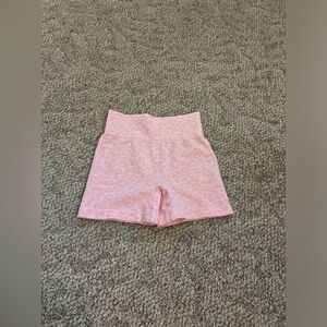 Pink Leopard Patterned SHEIN Workout Shorts